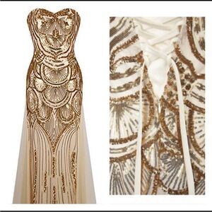 Angel’s fashion sequins maxi gown